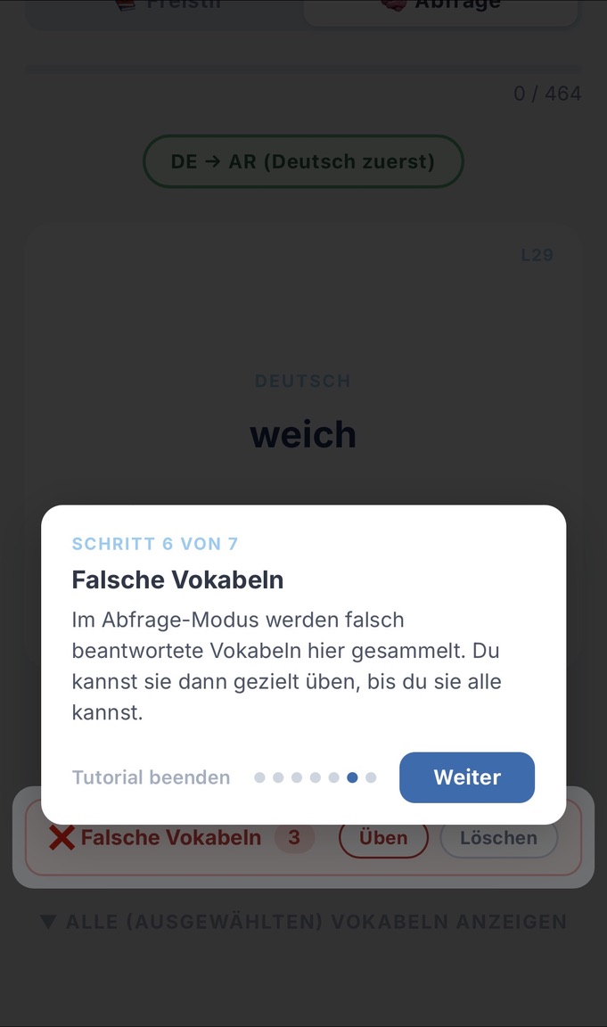 Arabily Falsche Vokabeln
